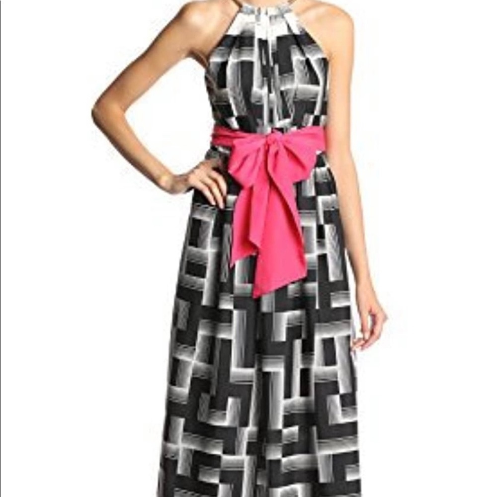 Eliza J Printed Halter Maxi Dress Size 8